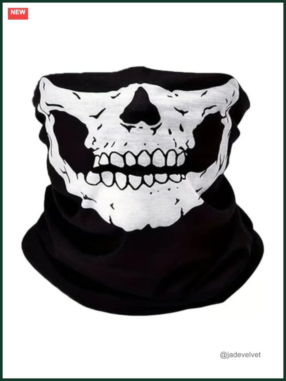Skull Skeleton Bandana Face Mask Cotton for Halloween Cosplay Costume Party